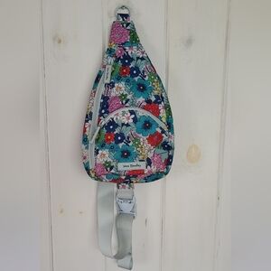 Vera Bradley Far Out Floral Sling Backpack Shoulder Bag